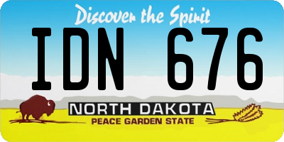 ND license plate IDN676