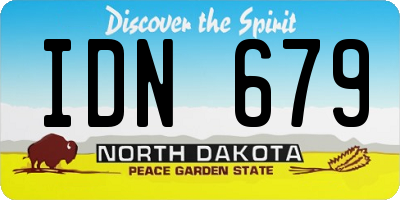 ND license plate IDN679