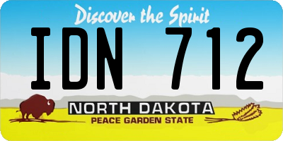ND license plate IDN712
