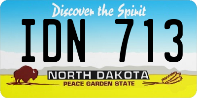 ND license plate IDN713