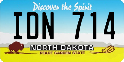 ND license plate IDN714