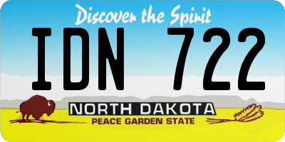 ND license plate IDN722