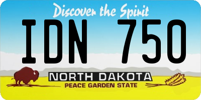 ND license plate IDN750