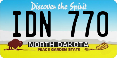 ND license plate IDN770