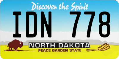 ND license plate IDN778
