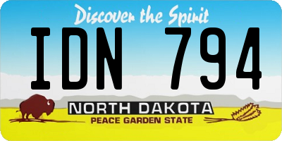 ND license plate IDN794
