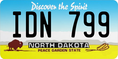 ND license plate IDN799
