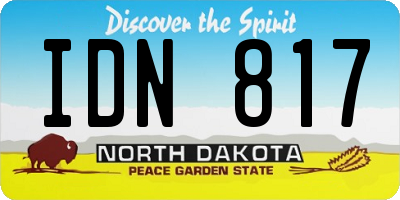 ND license plate IDN817
