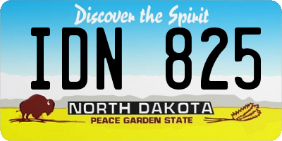 ND license plate IDN825