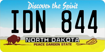 ND license plate IDN844