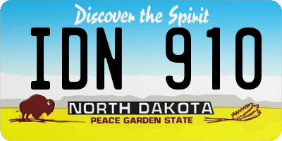 ND license plate IDN910