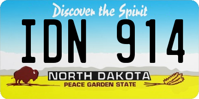 ND license plate IDN914
