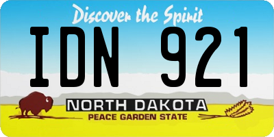 ND license plate IDN921