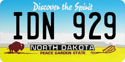 ND license plate IDN929