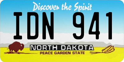 ND license plate IDN941