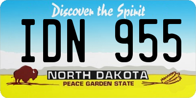 ND license plate IDN955