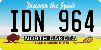 ND license plate IDN964