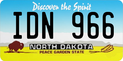 ND license plate IDN966