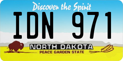 ND license plate IDN971