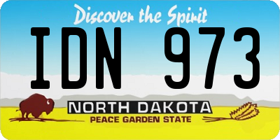 ND license plate IDN973