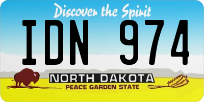 ND license plate IDN974