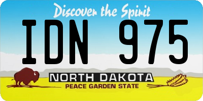 ND license plate IDN975