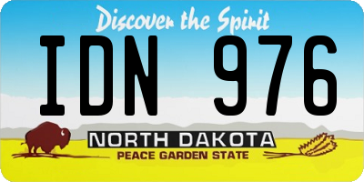 ND license plate IDN976
