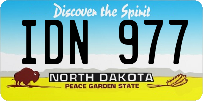 ND license plate IDN977