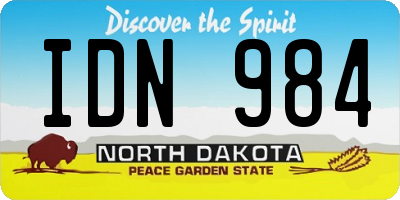 ND license plate IDN984