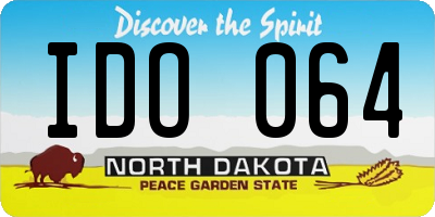 ND license plate IDO064