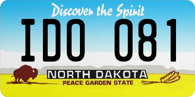 ND license plate IDO081