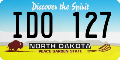 ND license plate IDO127
