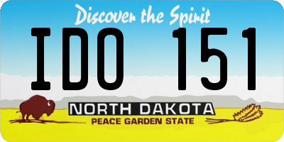 ND license plate IDO151