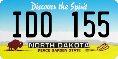 ND license plate IDO155