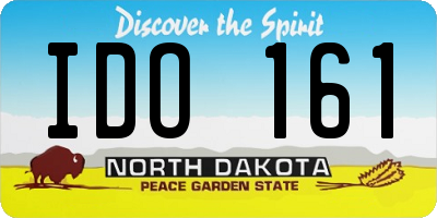 ND license plate IDO161