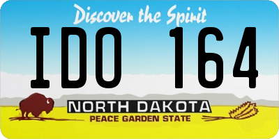 ND license plate IDO164