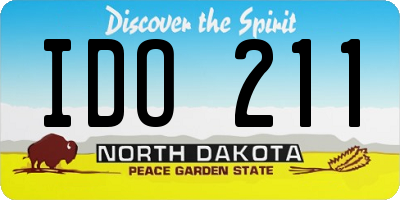 ND license plate IDO211
