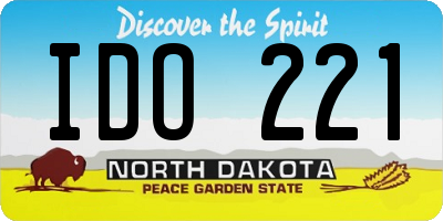ND license plate IDO221