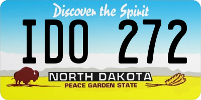 ND license plate IDO272