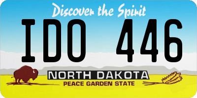 ND license plate IDO446