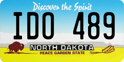 ND license plate IDO489
