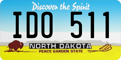 ND license plate IDO511