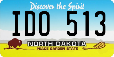 ND license plate IDO513