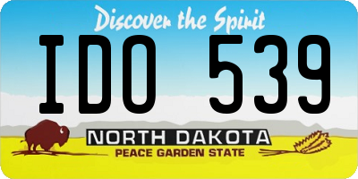 ND license plate IDO539