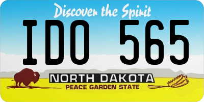 ND license plate IDO565