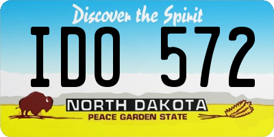 ND license plate IDO572