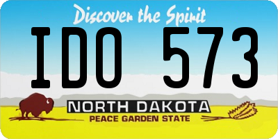 ND license plate IDO573