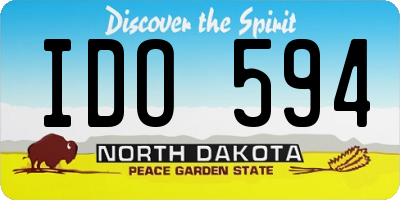 ND license plate IDO594