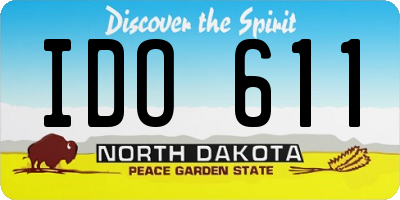 ND license plate IDO611