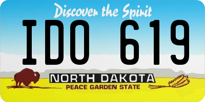 ND license plate IDO619